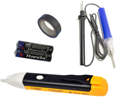 DUMDAAR Continuity Tester Electric Tape with Voltage Tester (2) Battery And Wire Tape.to check all Cables Cords & Wires Analog Multi meter (Black 4000 Counts)New Arrival With Buzzer + Led Flash Light Volt Alert 1AC-D 90-1000 VAC Voltage Tester Voltage Meter Non Contact Electric Voltage Power Detecto