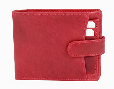 WENZEST Men Formal, Casual, Evening/Party Red Genuine Leather Wallet(6 Card Slots)