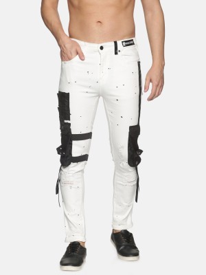 KULTPRIT Skinny Men White Jeans