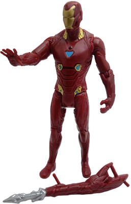 manish 6-Inch Iron Man Action Figure Toys with Weapon & LED Light for Kids(Multicolor)