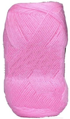 JEFFY Oswal Chirag Baby Pink (200 gm) Wool Ball Hand Knitting Wool/Art Craft Soft Fingering Crochet Hook Yarn, Needle Knitting Yarn Thread Shade no-20