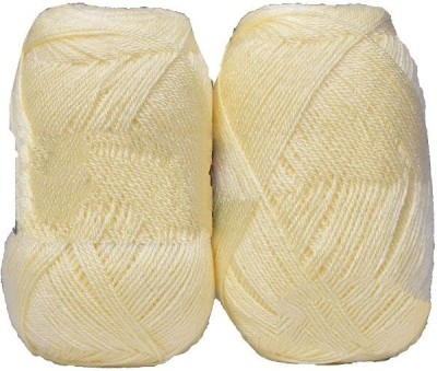 JEFFY Oswal Chirag Cream (400 gm) Wool Ball Hand Knitting Wool/Art Craft Soft Fingering Crochet Hook Yarn, Needle Knitting Yarn Thread Shade no-2