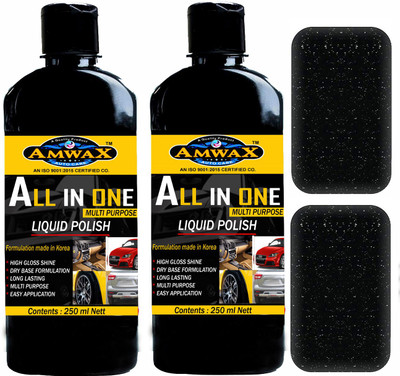 amwax ALL IN ONE LIQUID POLISH 250 ML, ALL IN ONE LIQUID POLISH 250 ML, APPLICATOR Combo