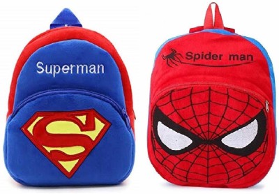 Ryzan spider man superman cartoon bag 307 5 L Backpack(Red, Blue)