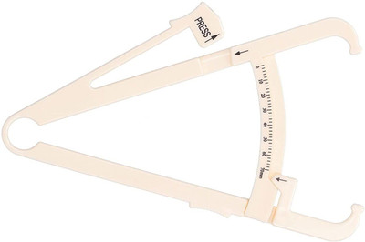 Home Trade Fat Tester Caliper, Comfortable Body Fat Tester Caliper for Bodybuilders for Waist for Abdomen for Front Thighs Body Fat Analyzer(Beige)