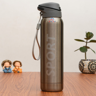 Heart Home 500 ml Steel Bottle(Pack of 1, Silver)