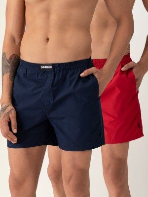 Damensch Cotton Side Pocket Solid Men Boxer