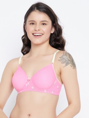 Clovia Women T-Shirt Heavily Padded Bra(Pink)