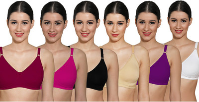 INGRID Women Full Coverage Non Padded Bra(Multicolor)