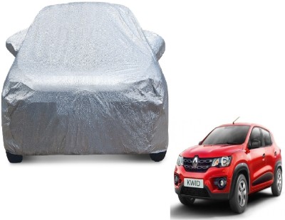 MOCKHE Car Cover For Renault Kwid (With Mirror Pockets)(Silver)