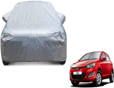 MOCKHE Car Cover For Hyundai i20 (With Mirror Pockets)(Silver)