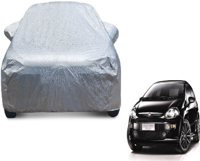 MOCKHE Car Cover For Fiat Punto Evo (With Mirror Pockets)(Silver)