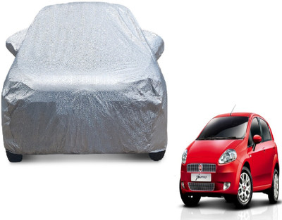 MOCKHE Car Cover For Fiat Punto (With Mirror Pockets)(Silver)