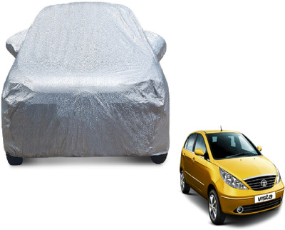 MOCKHE Car Cover For Tata Indica Vista (With Mirror Pockets)(Silver)