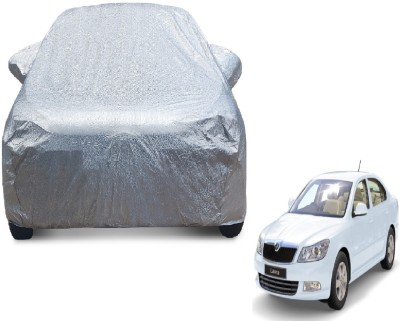 MOCKHE Car Cover For Skoda Laura (With Mirror Pockets)(Silver)