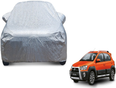 MOCKHE Car Cover For Toyota Etios Cross (With Mirror Pockets)(Silver)