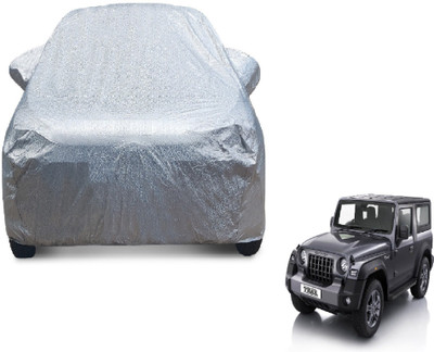 MOCKHE Car Cover For Mahindra Thar (With Mirror Pockets)(Silver)