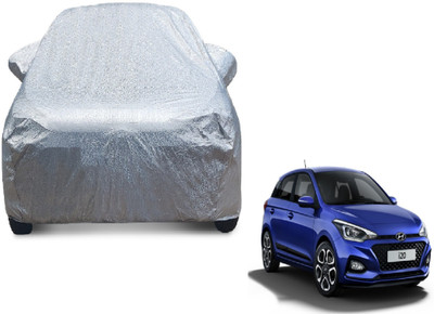 MOCKHE Car Cover For Hyundai i20 (With Mirror Pockets)(Silver)