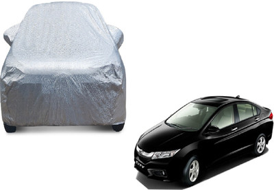 MOCKHE Car Cover For Honda City i-Vtec (With Mirror Pockets)(Silver)
