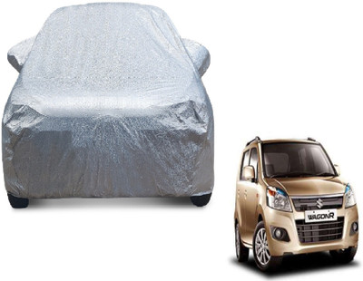 MOCKHE Car Cover For Maruti Suzuki WagonR (With Mirror Pockets)(Silver)