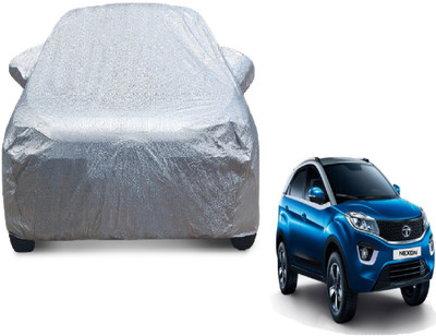 Auto Hub Car Cover For Tata Nexon (With Mirror Pockets)(Silver)