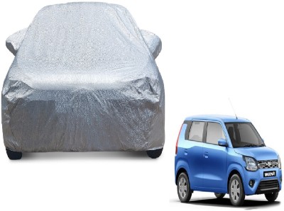 MOCKHE Car Cover For Maruti Suzuki WagonR Stingray (With Mirror Pockets)(Silver)