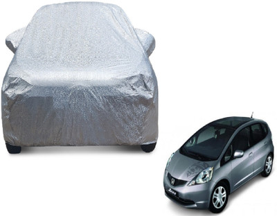 MOCKHE Car Cover For Honda Jazz (With Mirror Pockets)(Silver)