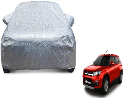 MOCKHE Car Cover For Maruti Suzuki Vitara Brezza (With Mirror Pockets)(Silver)