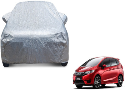 MOCKHE Car Cover For Honda Jazz (With Mirror Pockets)(Silver)