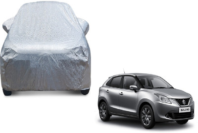 MOCKHE Car Cover For Maruti Suzuki Baleno (With Mirror Pockets)(Silver)