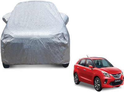 MOCKHE Car Cover For Toyota Glanza (With Mirror Pockets)(Silver)