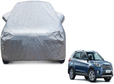 MOCKHE Car Cover For Hyundai Creta (With Mirror Pockets)(Silver)