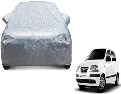 MOCKHE Car Cover For Hyundai Santro Xing (With Mirror Pockets)(Silver)