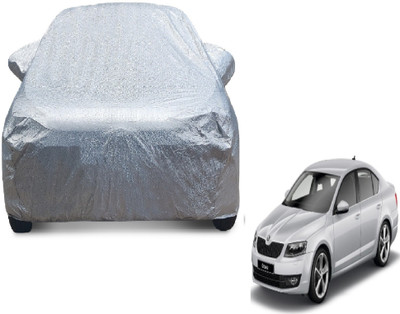 MOCKHE Car Cover For Skoda Octavia (With Mirror Pockets)(Silver)