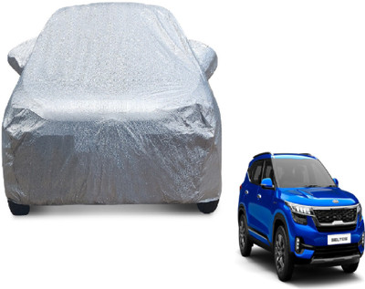 Auto Hub Car Cover For Kia SELTOS (With Mirror Pockets)(Silver)