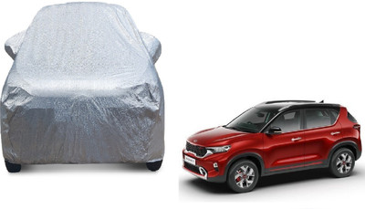 MOCKHE Car Cover For Kia Sonet (With Mirror Pockets)(Silver)