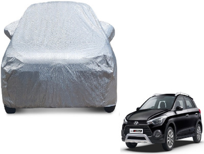 MOCKHE Car Cover For Hyundai i20 Active (With Mirror Pockets)(Silver)