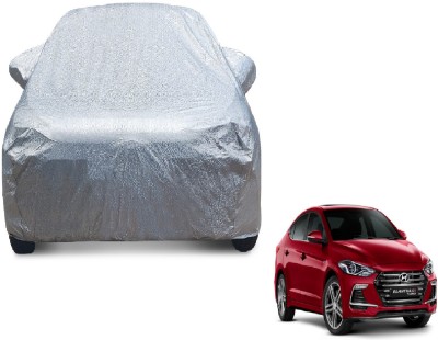 MOCKHE Car Cover For Hyundai Elantra (With Mirror Pockets)(Silver)