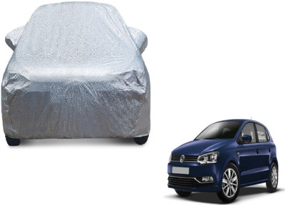 MOCKHE Car Cover For Volkswagen Polo (With Mirror Pockets)(Silver)