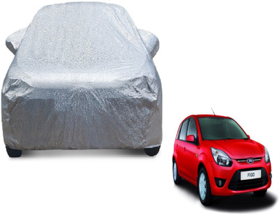 MOCKHE Car Cover For Ford Figo (With Mirror Pockets)(Silver)