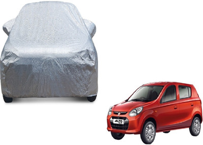 MOCKHE Car Cover For Maruti Suzuki Alto 800 (With Mirror Pockets)(Silver)