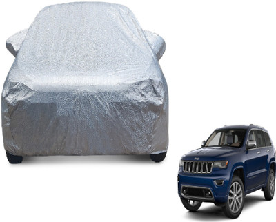 MOCKHE Car Cover For Jeep Compass (With Mirror Pockets)(Silver)