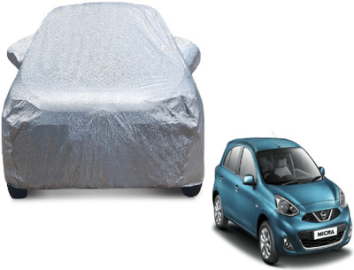 MOCKHE Car Cover For Nissan Micra (With Mirror Pockets)(Silver)