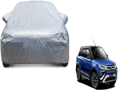 MOCKHE Car Cover For Toyota Cruiser (With Mirror Pockets)(Silver)