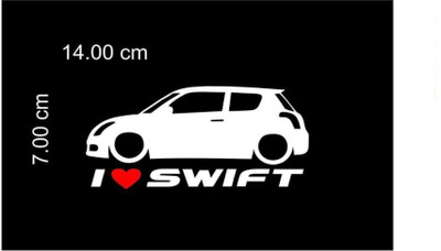 SARVAVIDYA Sticker & Decal for Car & Bike(White, Red)