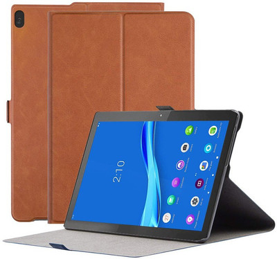 HARITECH Flip Cover for Lenovo Tab M8 FHD 8.0 inch (2nd Gen) (TB-8705F/TB-8705X/TB-8705L)(Brown, Rugged Armor, Pack of: 1)