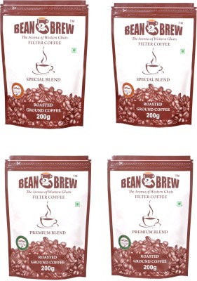 bean2brew Premium Blend 80:20 & Special Blend 70:30 Combo Filter Coffee(4 x 200 g)