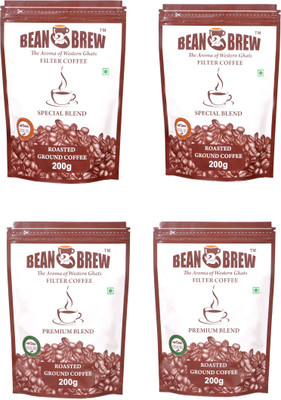 bean2brew Premium Blend 80:20 & Special Blend 70:30 Combo Filter Coffee(4 x 200 g)