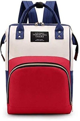 Chinmay Kids Baby Diaper Backpack for New Born Baby Mother/Mom Stylish Polyester Organizer Bag for Casual Travel Outing & Traveling Backpack Diaper Bag(Red & White)