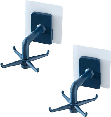 INDOVSION Household Foldable 360° rotatable Self Adhesive Hook Swivel Hook 6(Pack of 1)